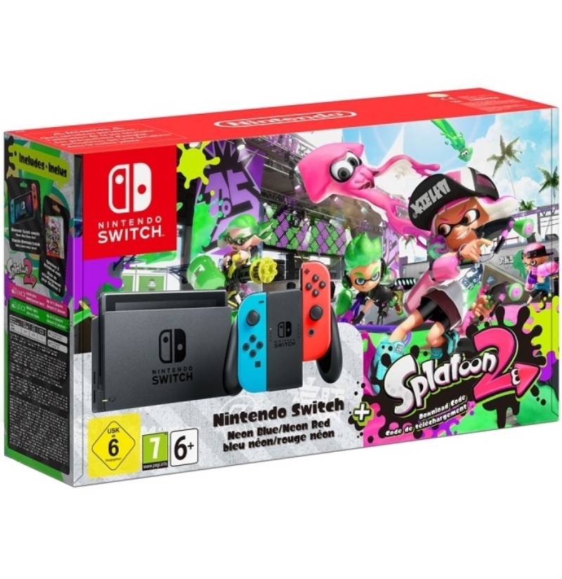 NINTENDO Nintendo Switch console con Joy-Con blu/rosso + Splatoon 2 bundle